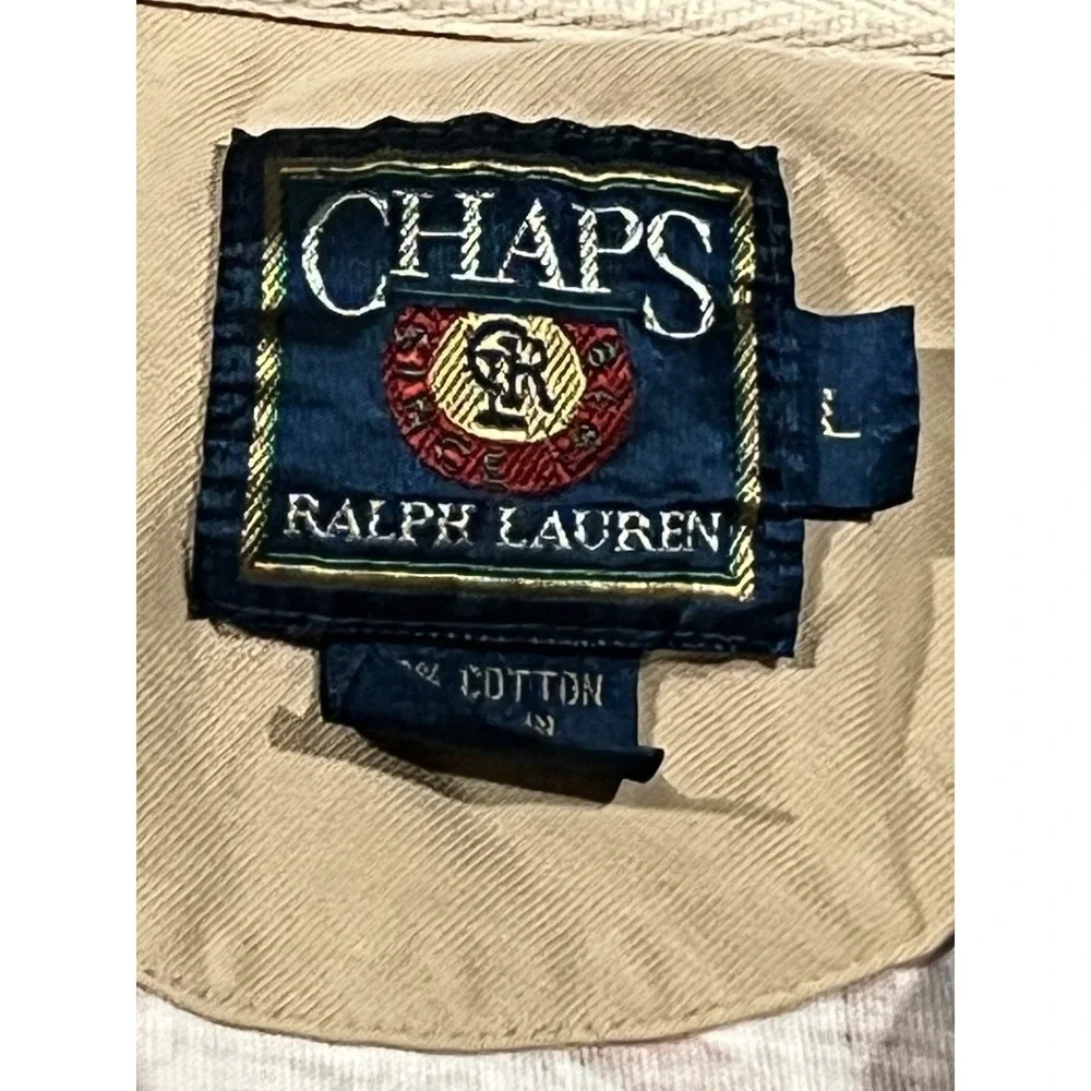 Vintage Chaps Ralph Lauren Polo Shirt Colorful Flower‎ Tropical Size Large